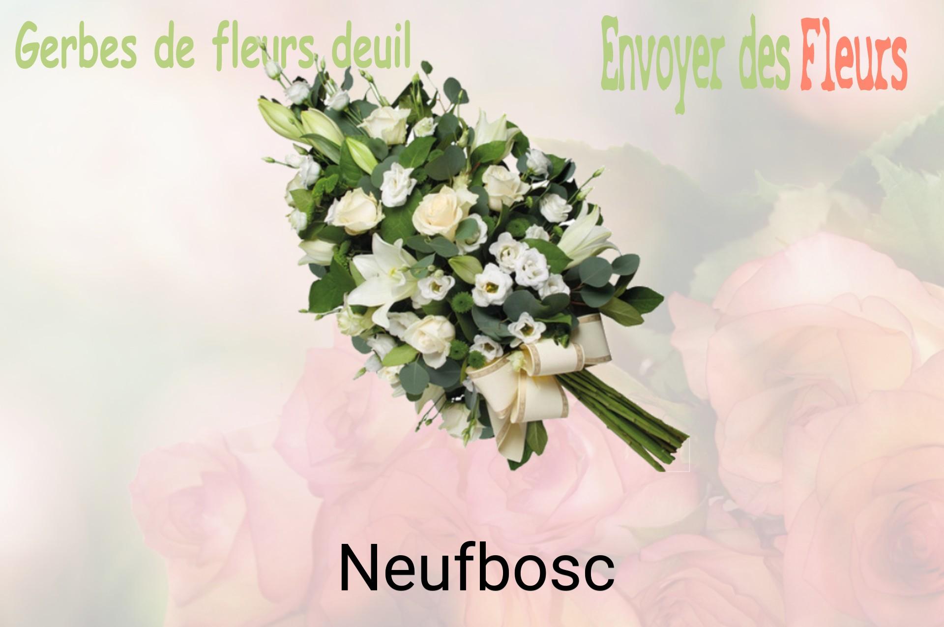 Gerbe de fleurs de deuil livrée à Neufbosc